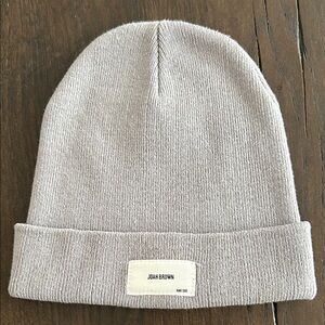 Joah Brown Light Gray Knit Hat
